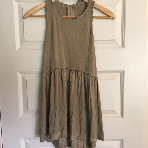 POL flowy Olive green baby doll tank Size Medium - Picture 3 of 4